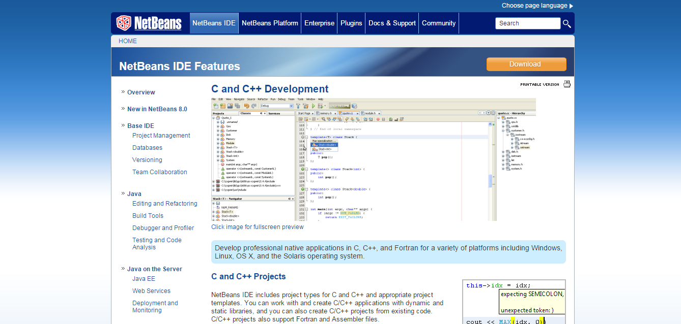 download c compiler for netbeans 8.2