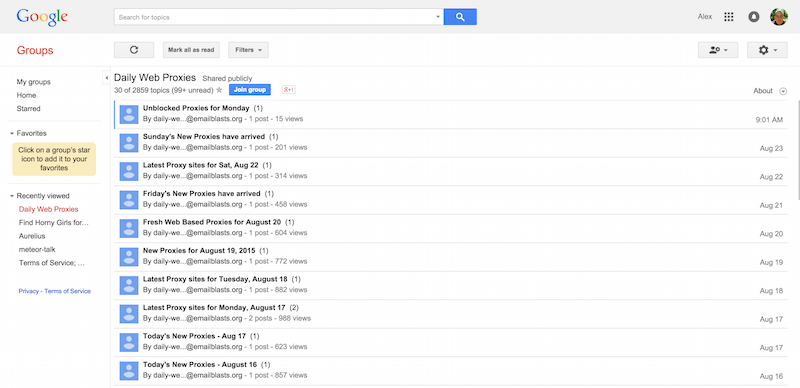 Daily Proxy Google Group 120