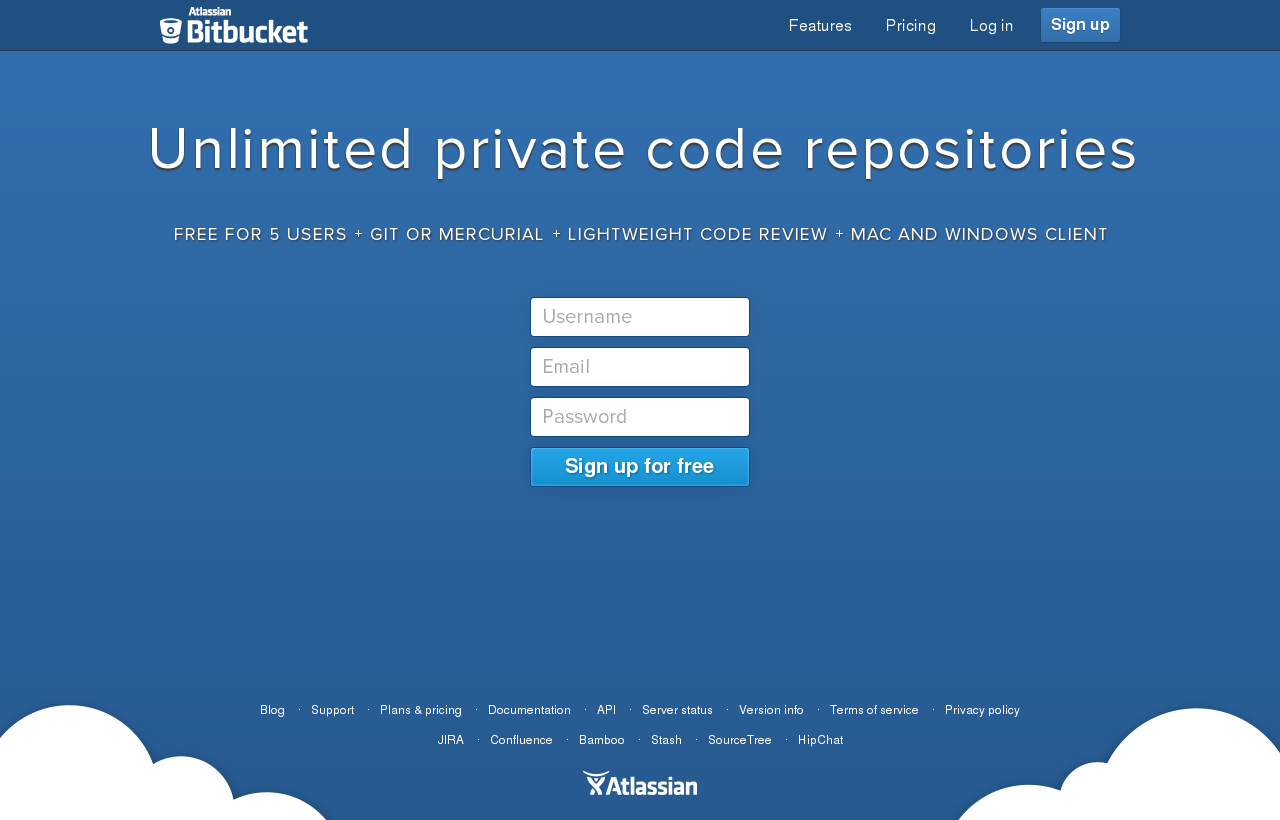 Bitbucket Homepage