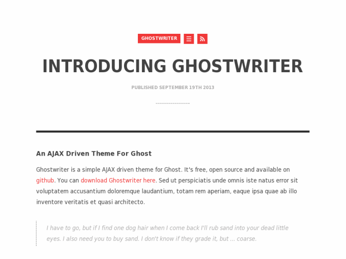 Ghostwriter Theme