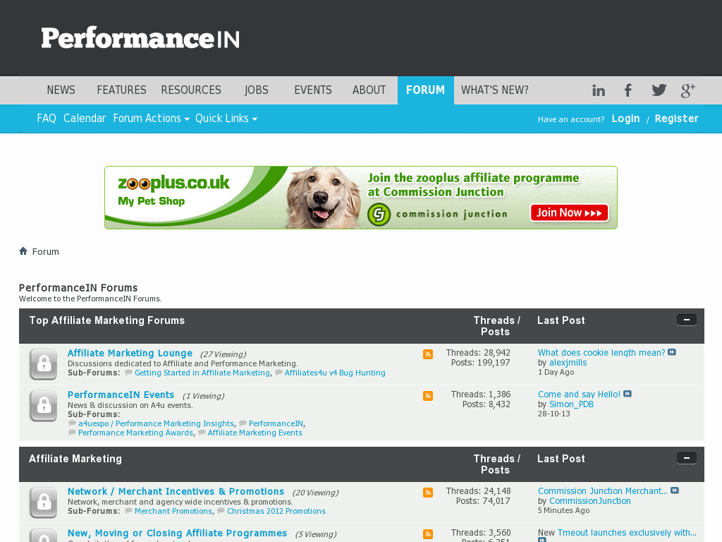 PerformanceIN Forums Homepage