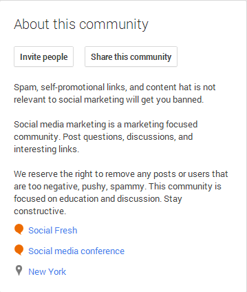 Google+ Community Rules