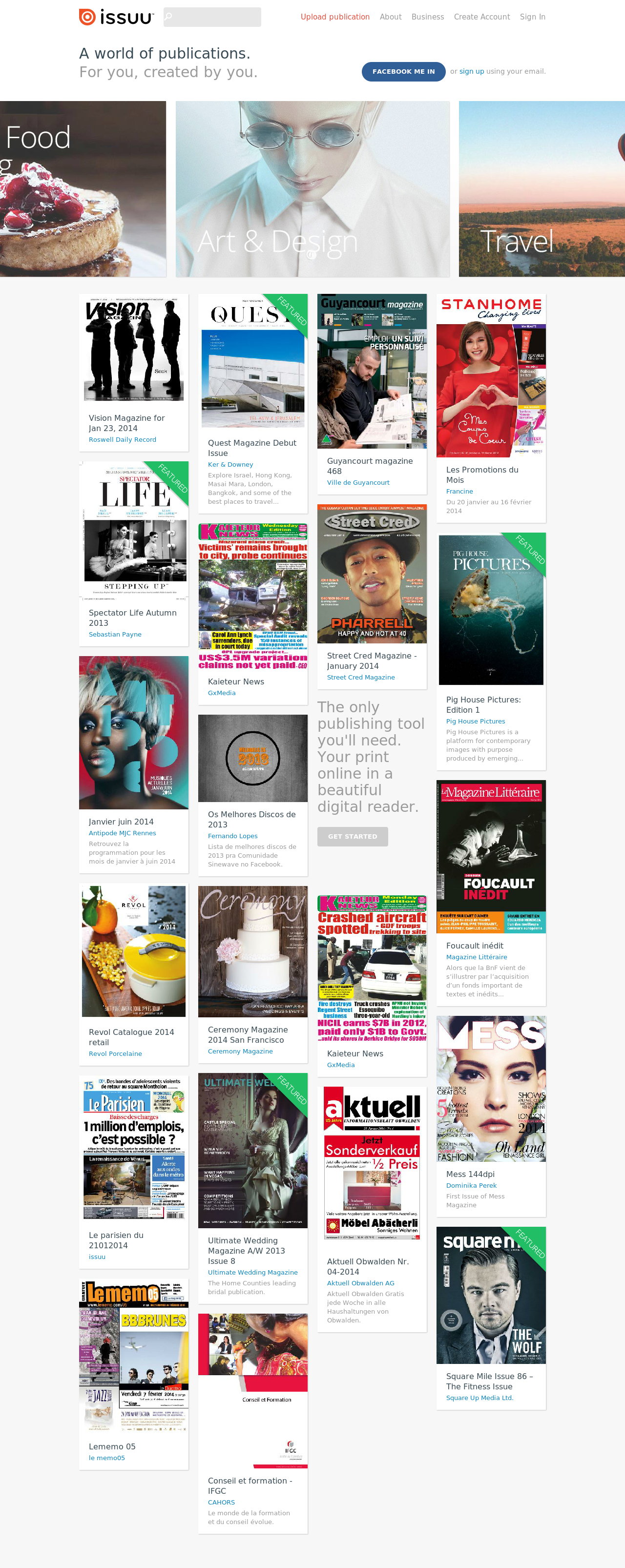 Issuu Homepage