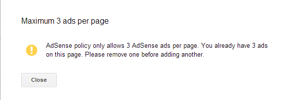 Maximum 3 Ads per Page [AdSense]