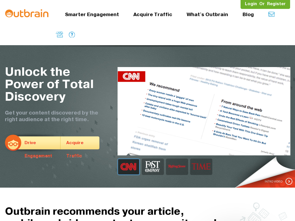 Outbrain Homepage