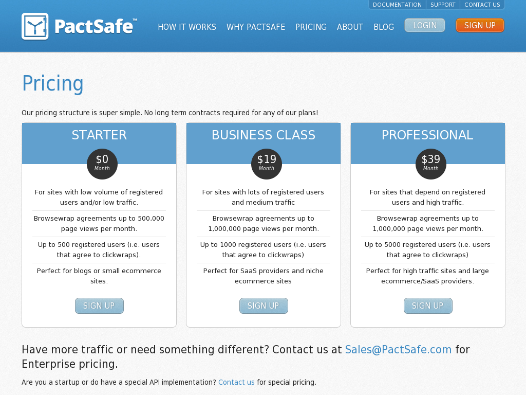 PactSafe Pricing