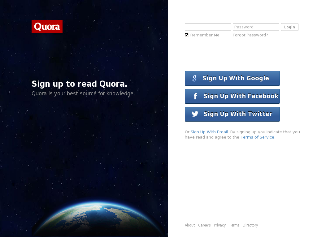 Quora Homepage