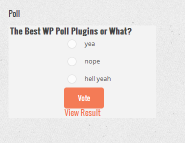 WordPress Poll