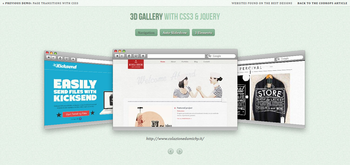 3D Gallery with CSS3 and jQuery