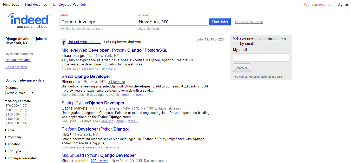 Django Developer Jobs - New York, NY - Indeed.com