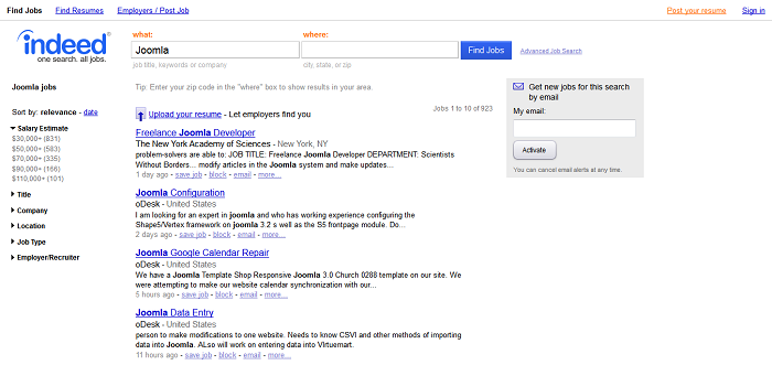 Joomla Jobs, Employment I Indeed_com
