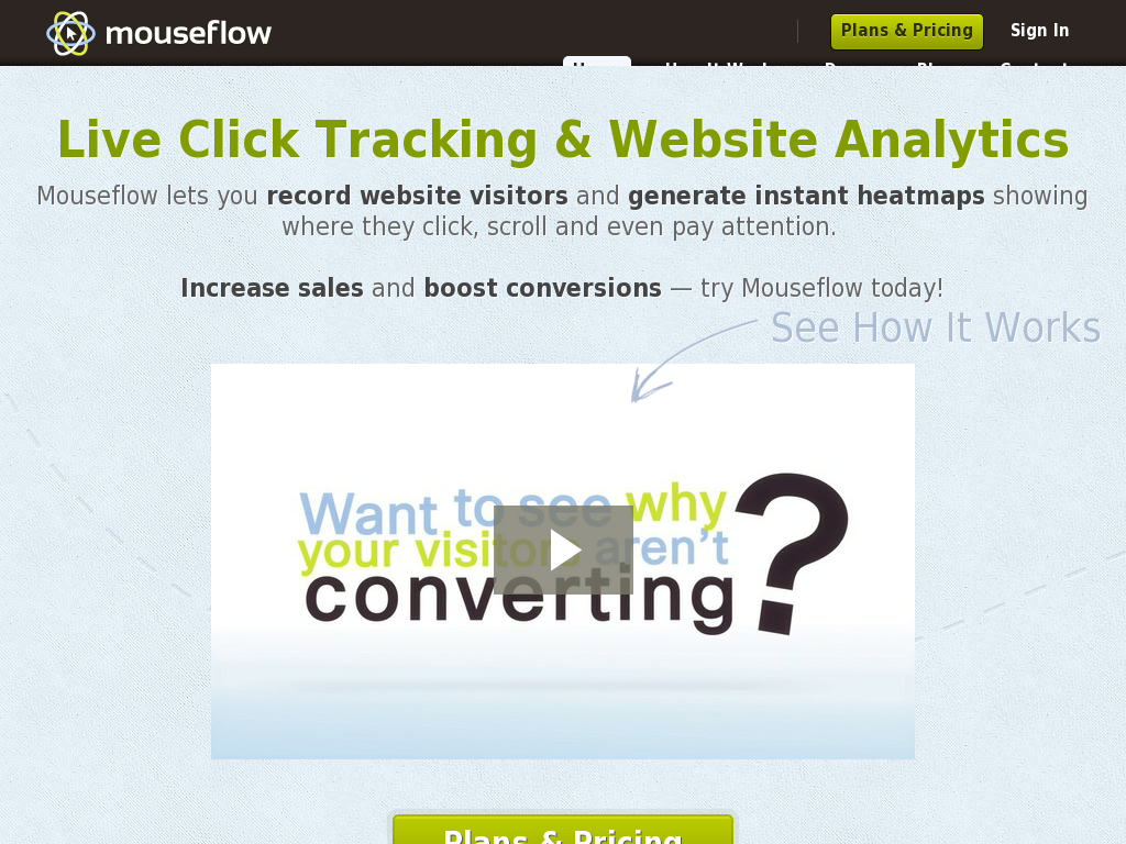 Mouseflow - Live Click Tracking & Website Analytics