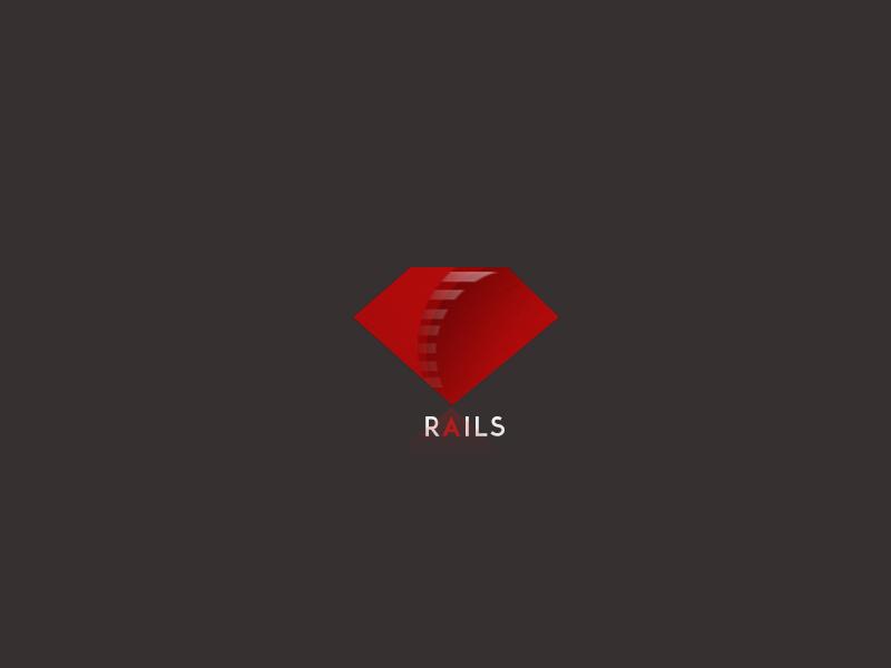 Ruby on Rails Logo Flat