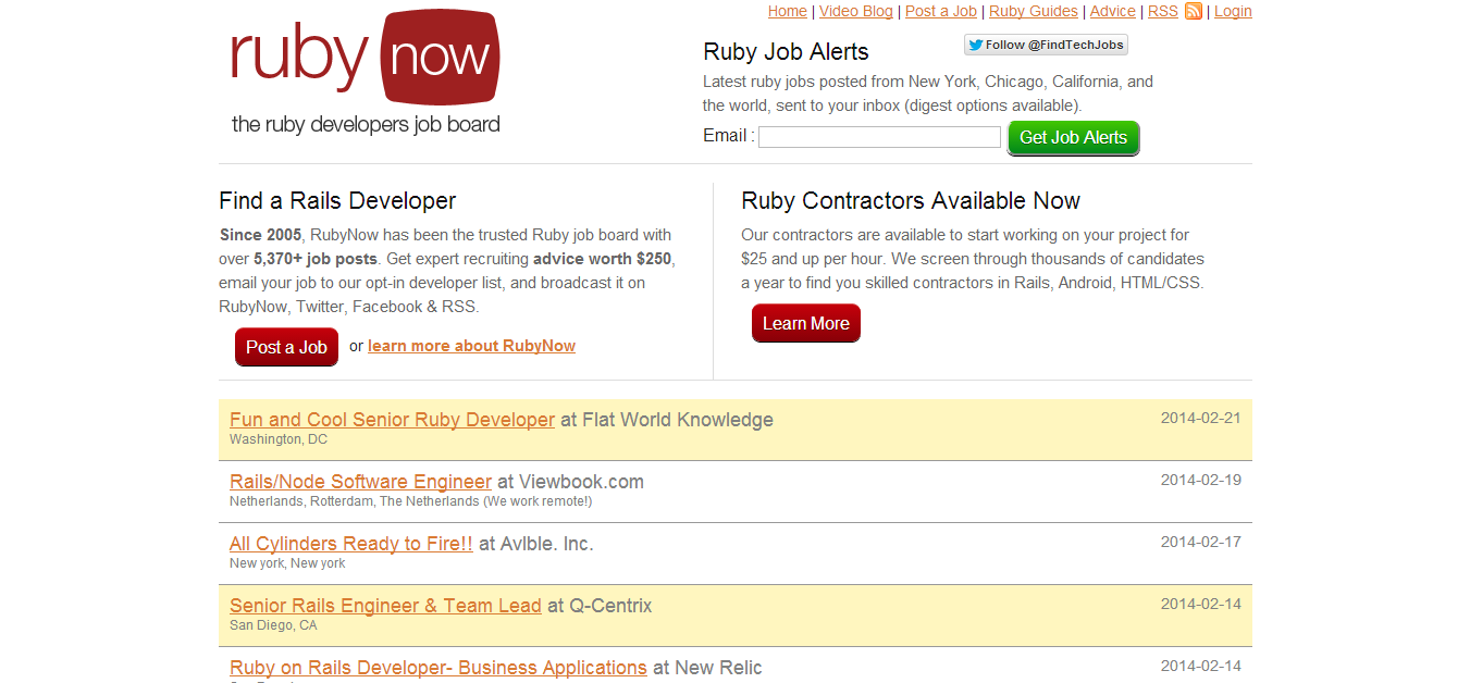 RubyNow - Ruby Jobs Board