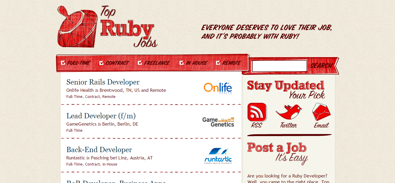 Top Ruby Jobs