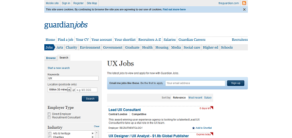 UX jobs I Guardian Jobs