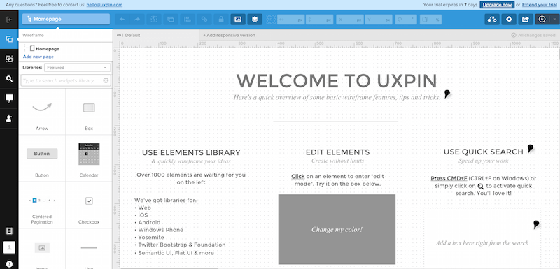 Wireframe UXPin