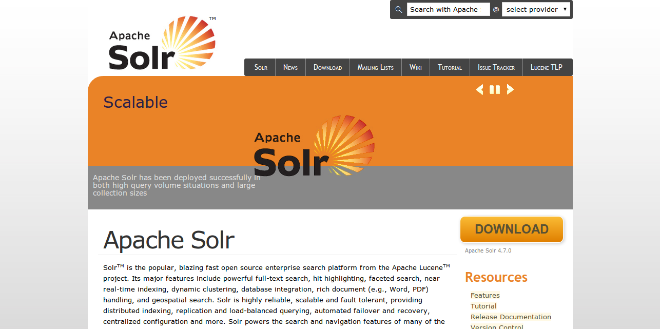 Apache Lucene   Apache Solr