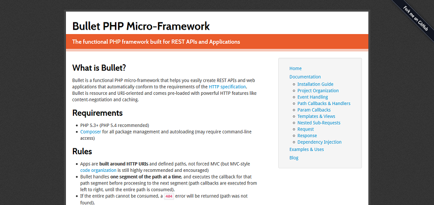 Bullet PHP Micro-Framework — Bullet PHP Micro-Framework