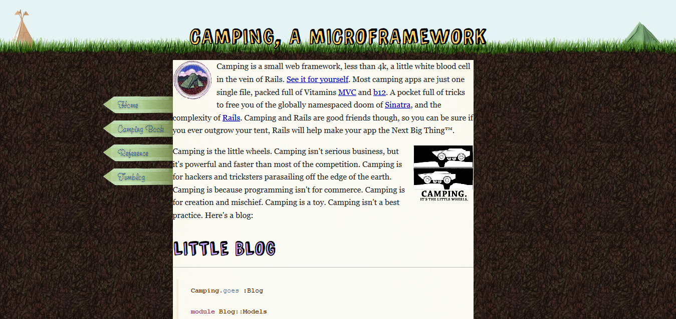 Camping, a Microframework