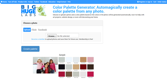 Color Palette Generator from Photography