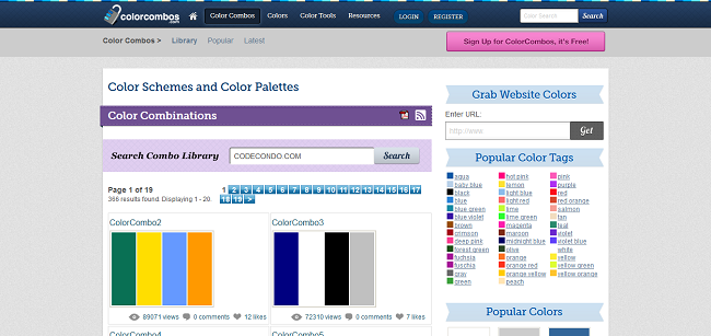 Color Schemes and Color Palettes - Combo Library