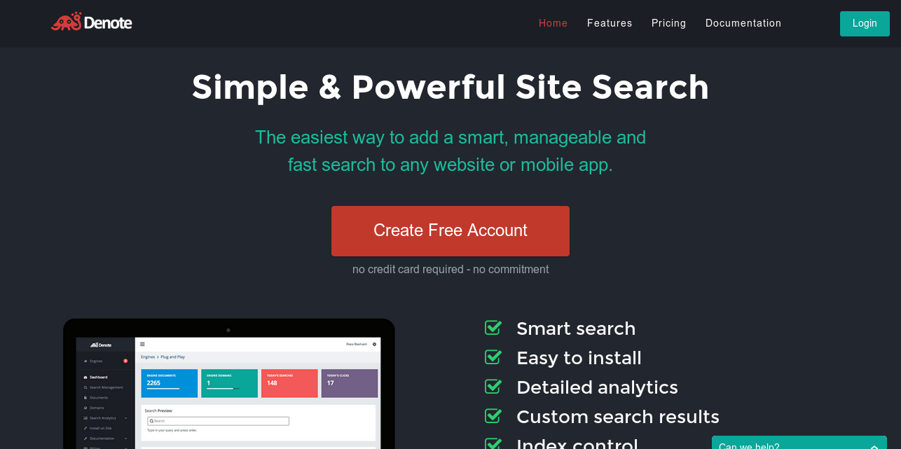 Denote - Simple  Powerful and Beautiful Search for Websites & Apps