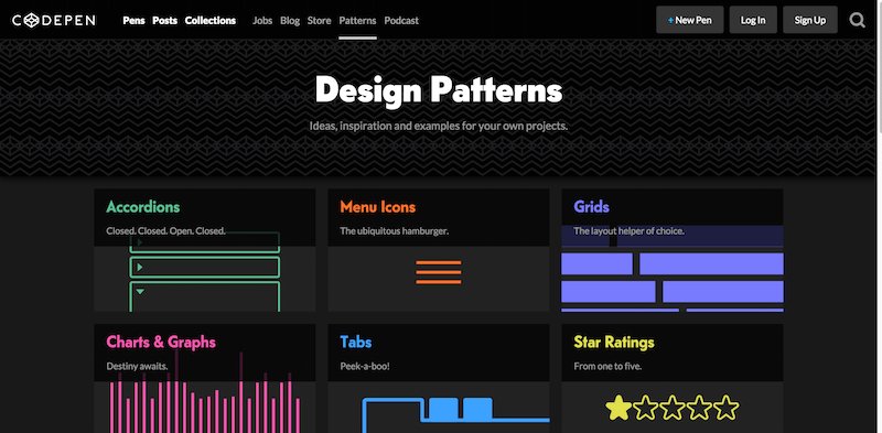 Design Patterns on CodePen