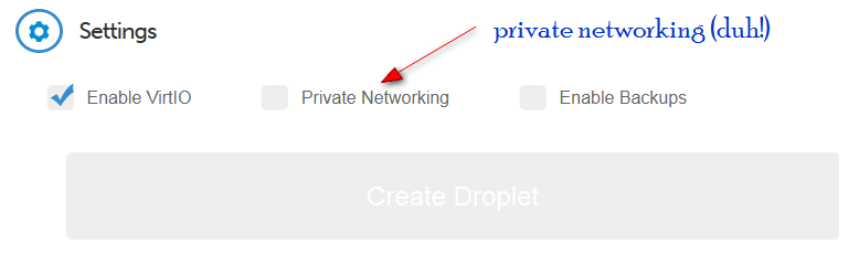 Enable Private Networking on DigitalOcean