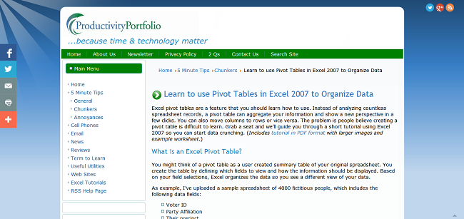 Excel Pivot Table Tutorial for Excel 2007