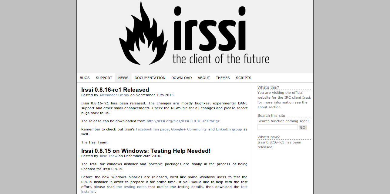 Irssi   The client of the future