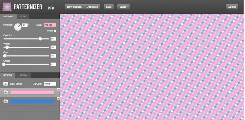 Patternizer Stripe Pattern Generator Tool