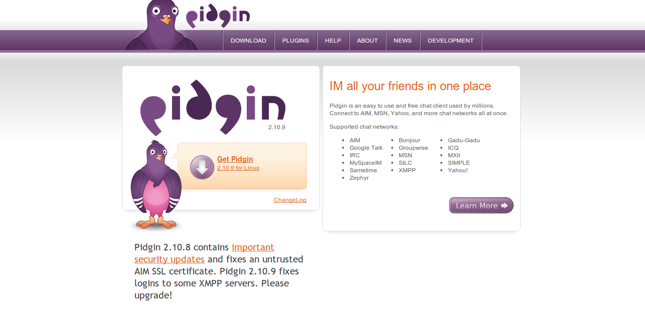Pidgin  the universal chat client