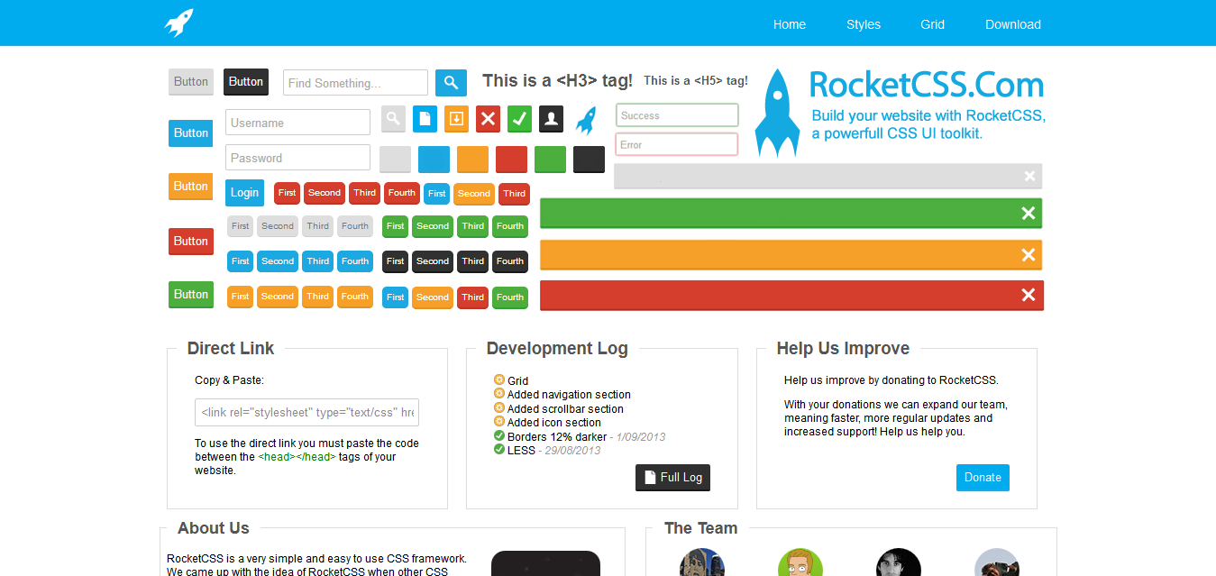 RocketCSS - Open Source CSS Framework
