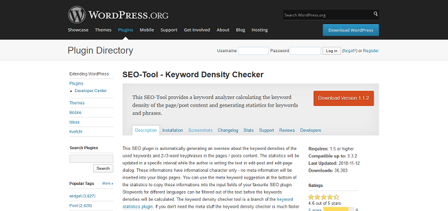 WordPress › SEO-Tool - Keyword Density Checker « WordPress Plugins