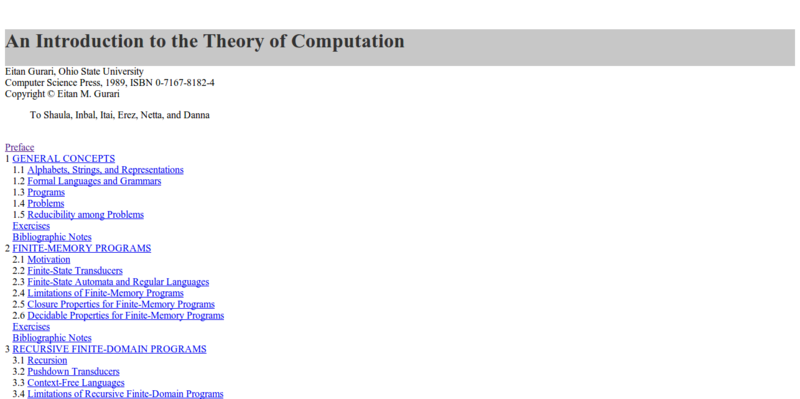 An Introduction to the Theory of Computation