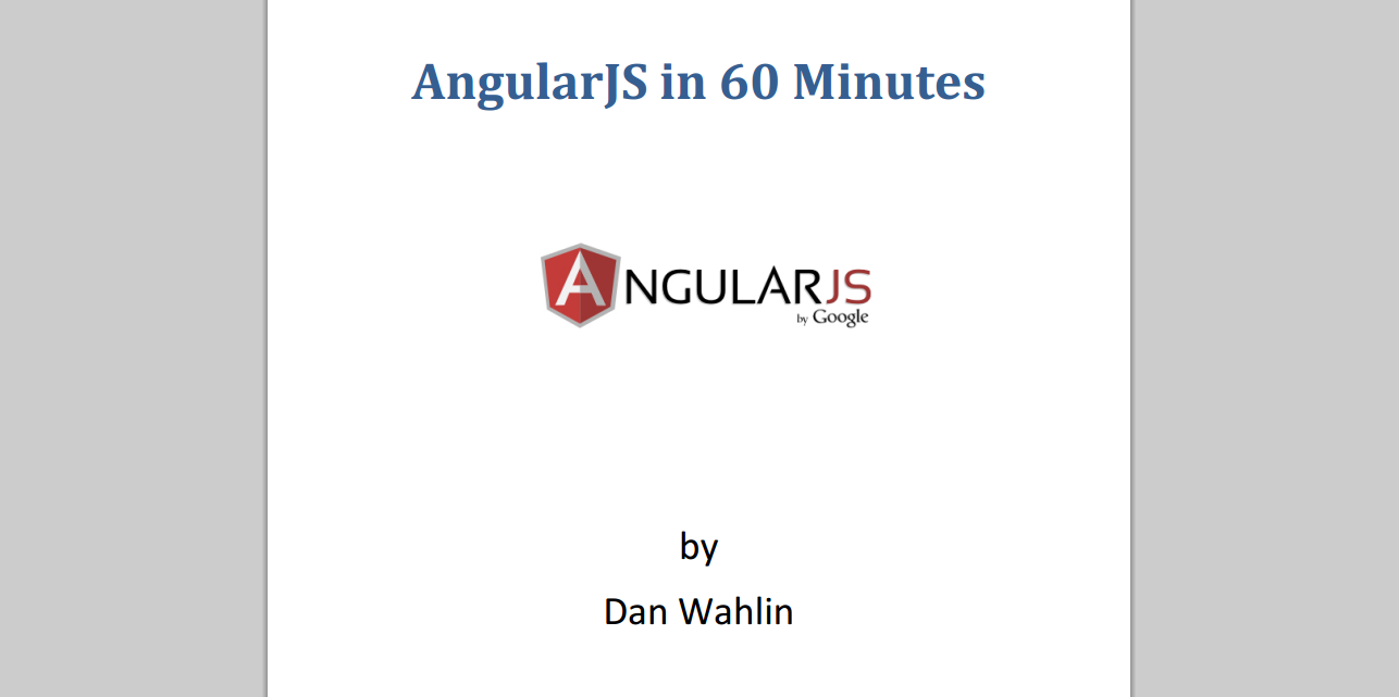 AngularJS in 60 Minutes eBook