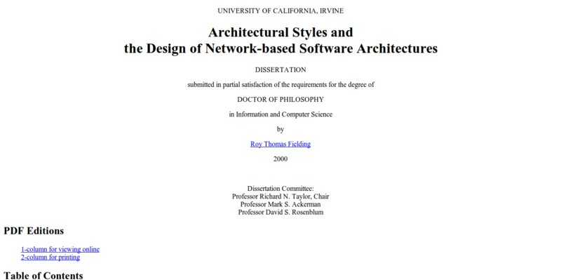 Architectural Styles and the Design of Network based Software Architectures