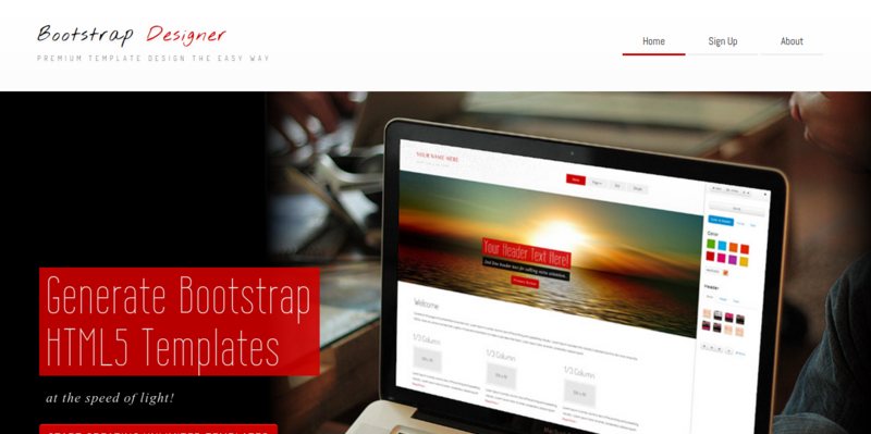 Bootstrap Designer Generate Bootstrap Templates at the speed of light