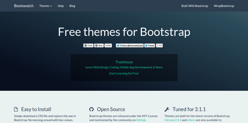 Bootswatch Free themes for Bootstrap