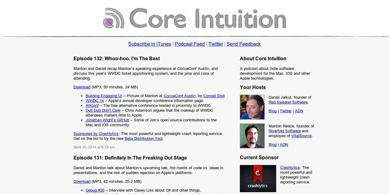Core Intuition: Indie Software Development for Mac and iOS
