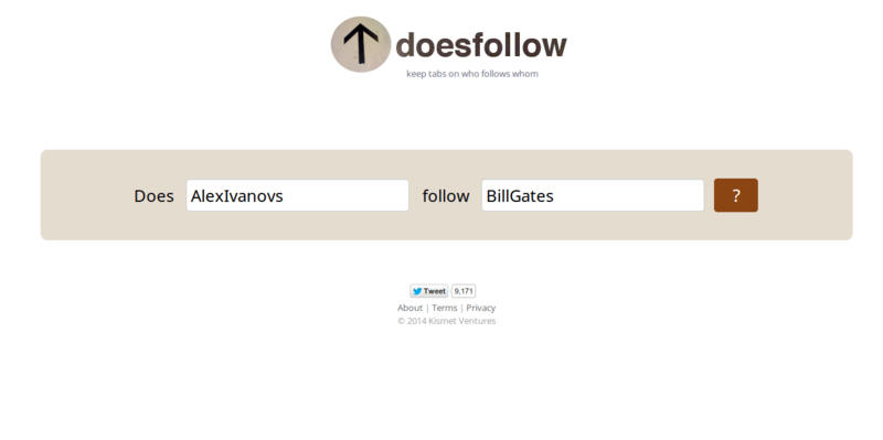 DoesFollow   Find Out Who Follows Whom on Twitter