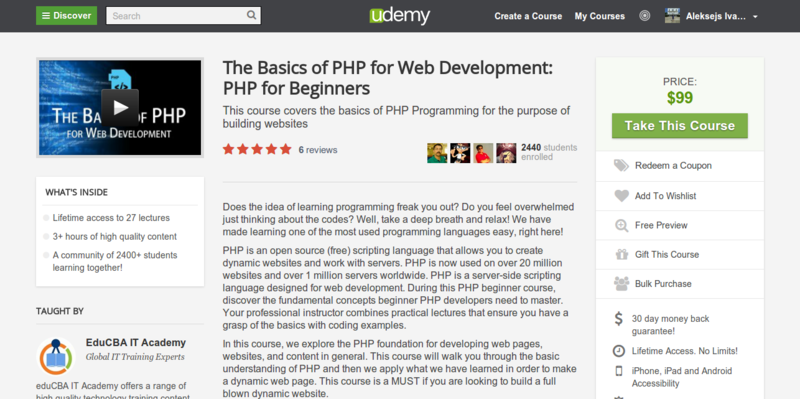 EduCBA IT: The Basics of PHP Programming