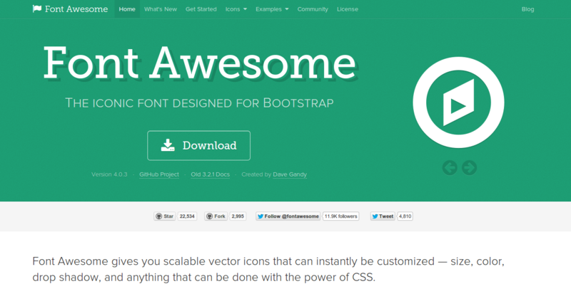 Font Awesome the iconic font designed for Bootstrap