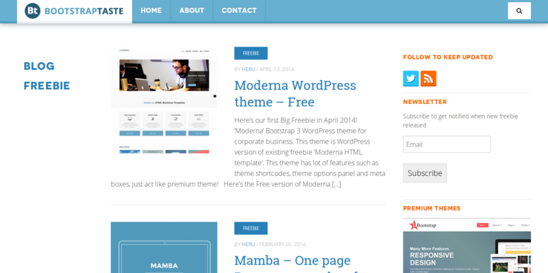 Free twitter bootstrap themes and resources Bootstraptaste