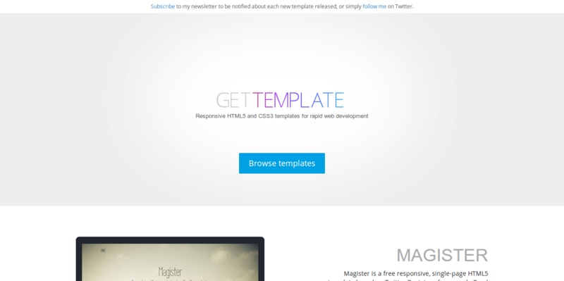 GetTemplate Free HTML5 CSS3 Bootstrap templates