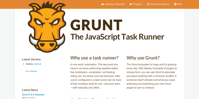 Grunt: Task-based CMD Build Tool for JavaScript Projects