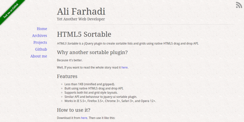 HTML5 Sortable