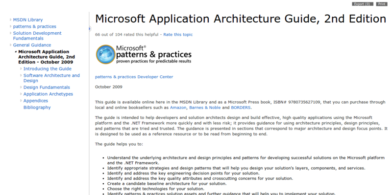 Microsoft Application Architecture Guide 2nd Edition