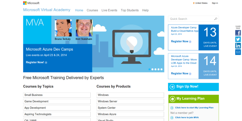 Microsoft Virtual Academy – Free IT Training Online Learning of Microsoft Technologies